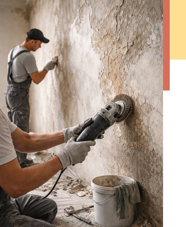 Снятие и удаление краски со стен в Пушкино от 2178 руб. — ОТДЕЛОЧНИК-Пшк