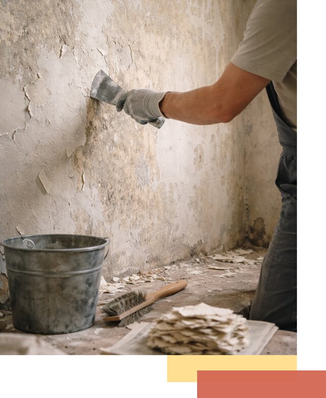 Удаление старой краски со стен в Пушкино качественно и быстро