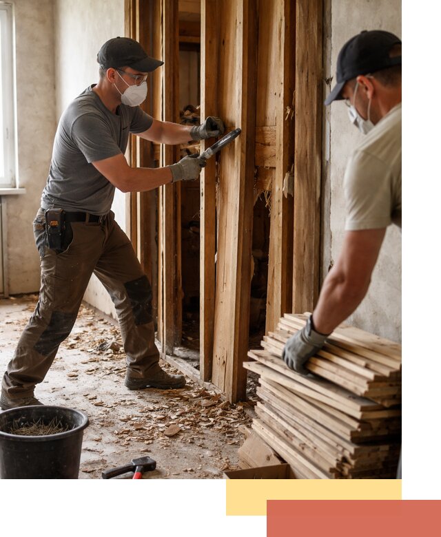 Демонтаж деревянных перегородок в Пушкино быстро и аккуратно