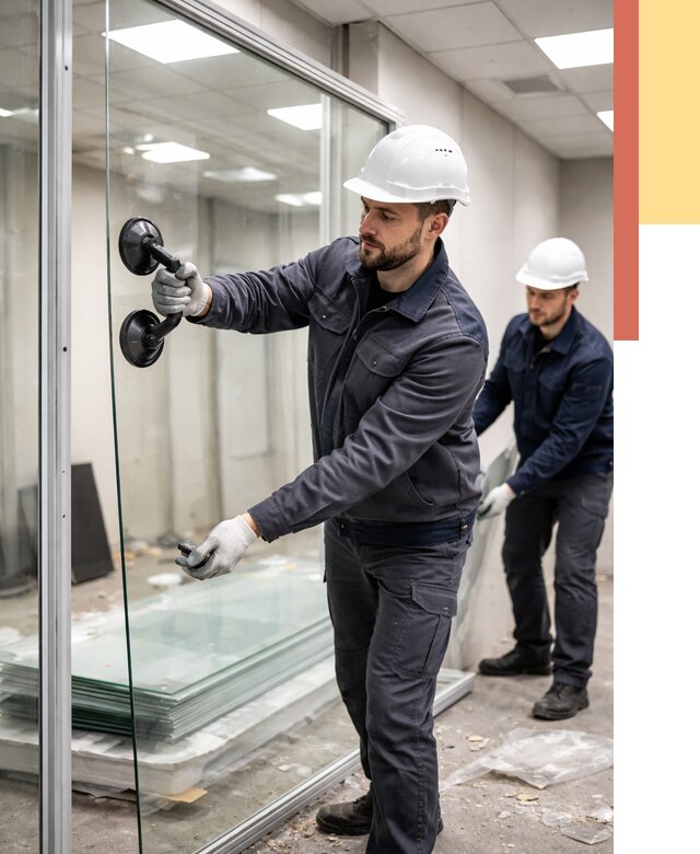 Демонтаж стеклянных перегородок в Пушкино от 3319 руб. — быстро и недорого | ОТДЕЛОЧНИК-Пшк