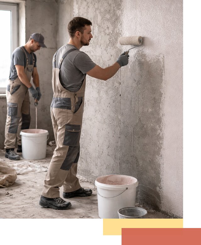 Нанесение бетоноконтакта на стены в Пушкино для последующей отделки