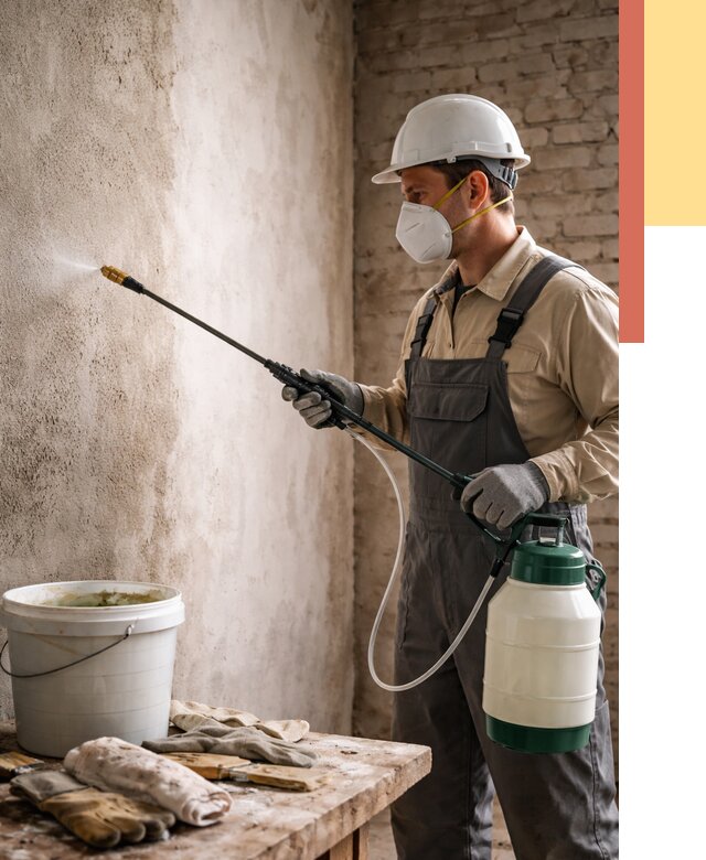 Антисептическая обработка стен в Пушкино от 1245 руб. — быстро и недорого | ОТДЕЛОЧНИК-Пшк