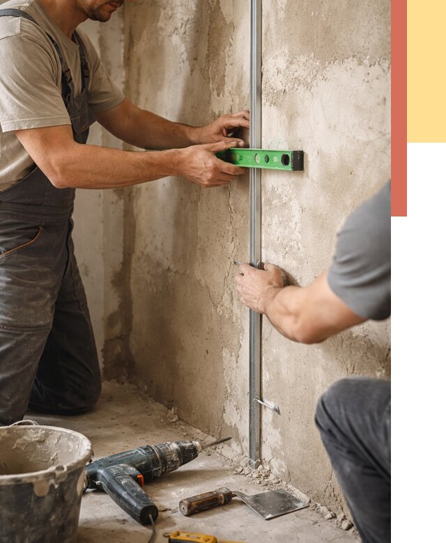 Установка штукатурных маяков в Пушкино от 7261 руб. — быстро и недорого | ОТДЕЛОЧНИК-Пшк