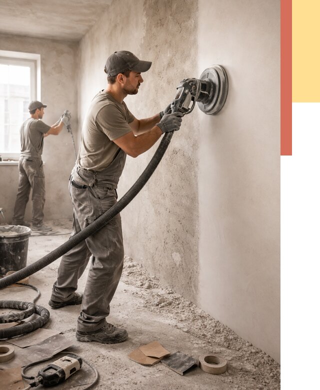 Шлифовка стен в Пушкино от 1245 руб/м2 — быстро и недорого | ОТДЕЛОЧНИК-Пшк