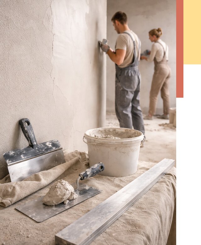 Штукатурка стен гипсовая в Пушкино от 4668 руб/м2 — быстро и недорого | ОТДЕЛОЧНИК-Пшк