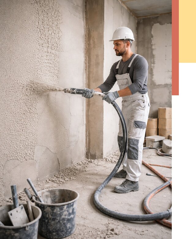 Машинная штукатурка стен в Пушкино под ключ от 6742 руб./м2 | ОТДЕЛОЧНИК-Пшк