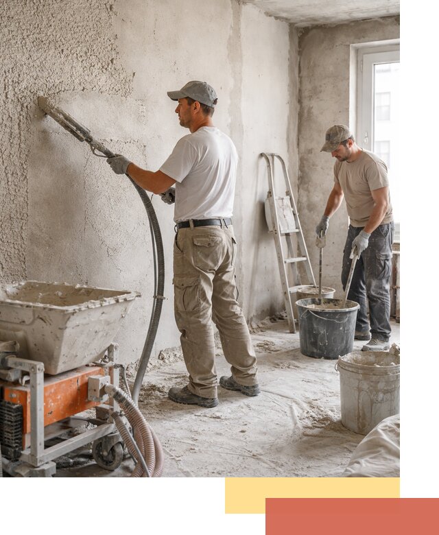 Машинная штукатурка стен в Пушкино — быстро и качественно