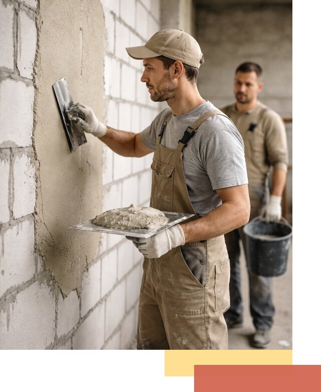 Штукатурка стен из газобетона в Пушкино под ключ