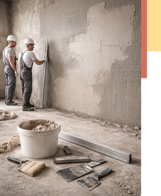 Штукатурка стен по сетке в Пушкино от 5705 руб./м2 — быстро и недорого | ОТДЕЛОЧНИК-Пшк