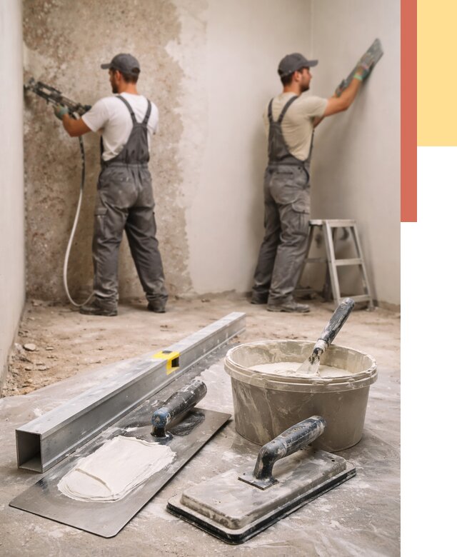 Штукатурка стен под обои в Пушкино от 4668 руб./м2 — выравнивание под обои | ОТДЕЛОЧНИК-Пшк