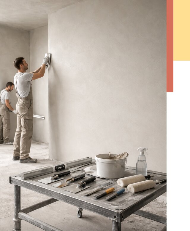 Штукатурка стен под покраску в Пушкино от 4668 руб./м² — качественно и недорого | ОТДЕЛОЧНИК-Пшк