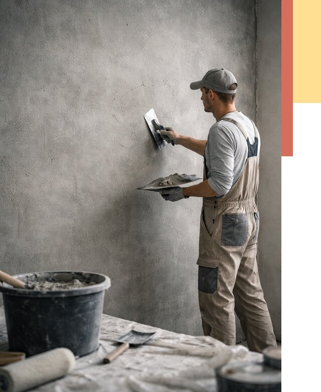 Декоративная штукатурка под бетон в Пушкино от 2593 руб./м² — нанесение под ключ | ОТДЕЛОЧНИК-Пшк