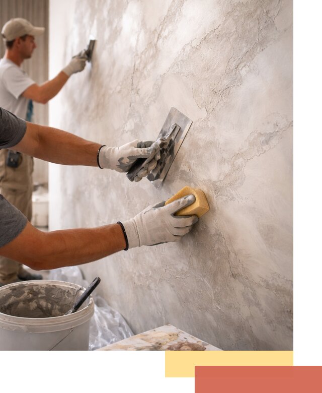 Декоративная штукатурка под мрамор в Пушкино для стен и потолков