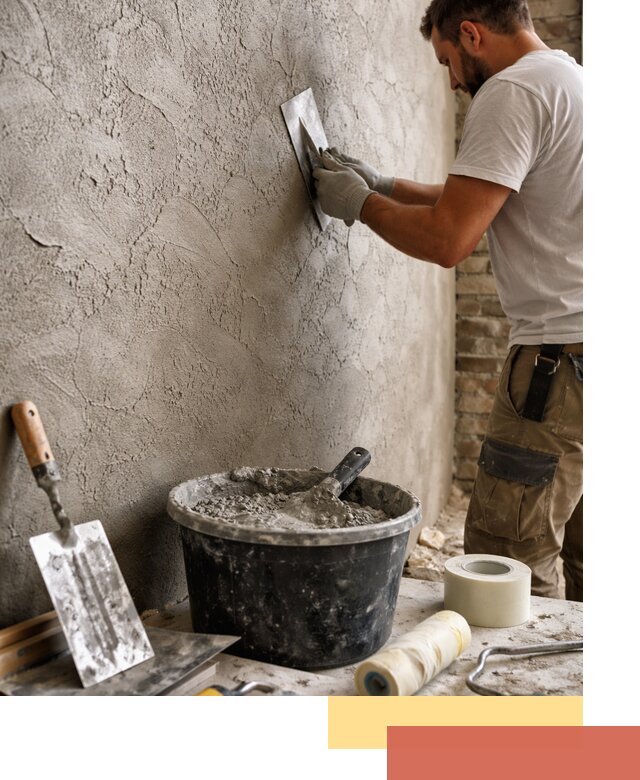 Декоративная штукатурка лофт в Пушкино — отделка стен и потолков