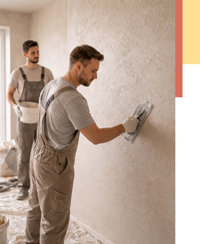 Фактурная штукатурка стен в Пушкино от 4357 руб./м² — заказать под ключ | ОТДЕЛОЧНИК-Пшк