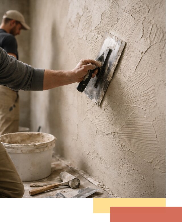 Фактурная штукатурка стен в Пушкино — монтаж, отделка, реставрация