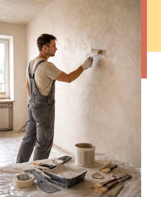 Нанесение лессирующей краски по декоративке в Пушкино от 1815 руб. | ОТДЕЛОЧНИК-Пшк