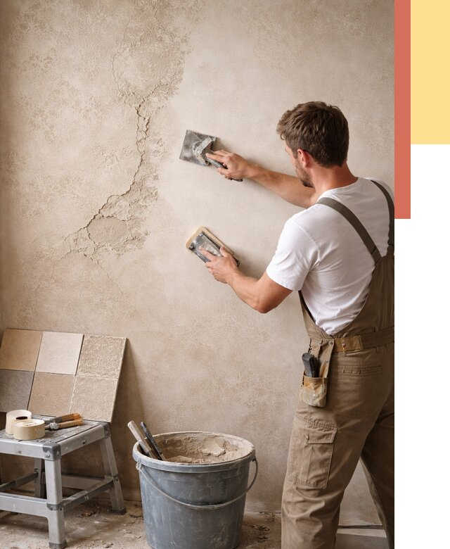 Ремонт декоративной штукатурки в Пушкино от 4668 руб. под ключ | ОТДЕЛОЧНИК-Пшк