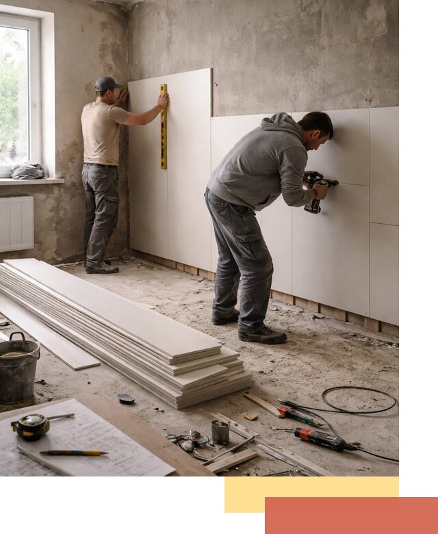 Монтаж ПВХ панелей на стены в Пушкино качественно и быстро