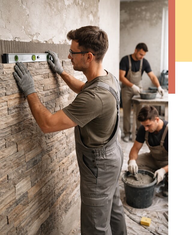 Монтаж искусственного камня в Пушкино от 4668 руб. под ключ | ОТДЕЛОЧНИК-Пшк