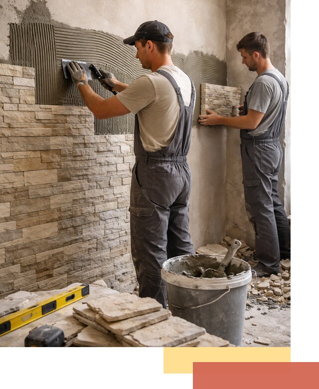 Монтаж искусственного камня в Пушкино — облицовка стен и фасадов