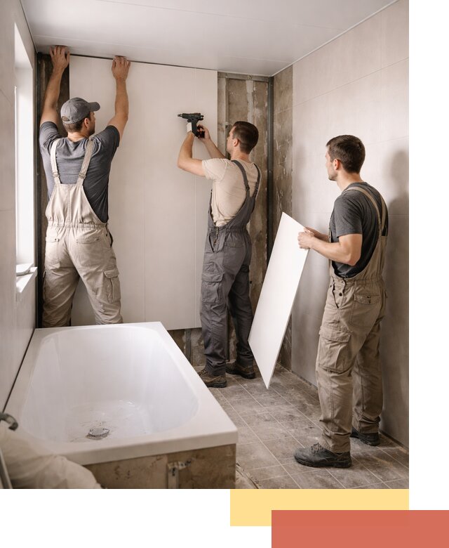 Отделка ванной панели ПВХ профессионально в Пушкино