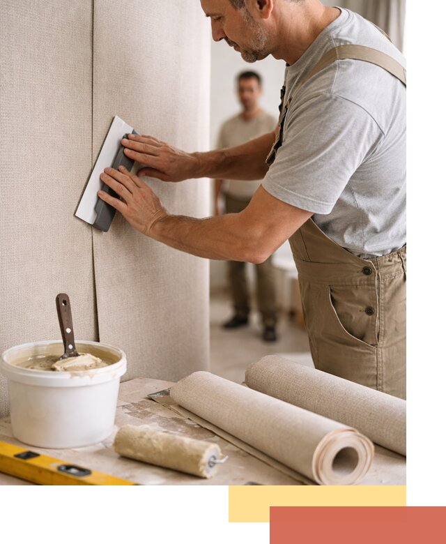 Поклейка текстильных обоев в Пушкино профессионально и аккуратно