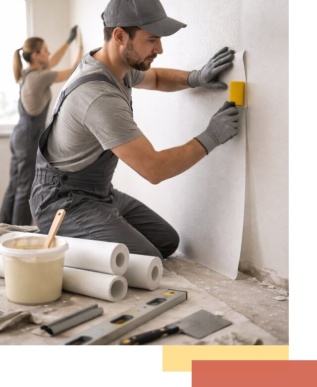 Поклейка стеклообоев профессионально в Пушкино