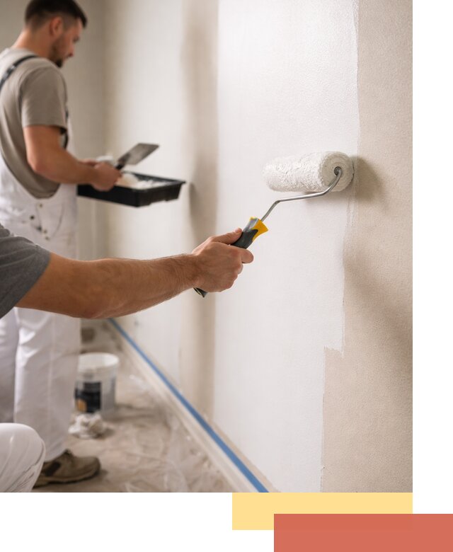 Покраска стен акриловой краской профессионально в Пушкино