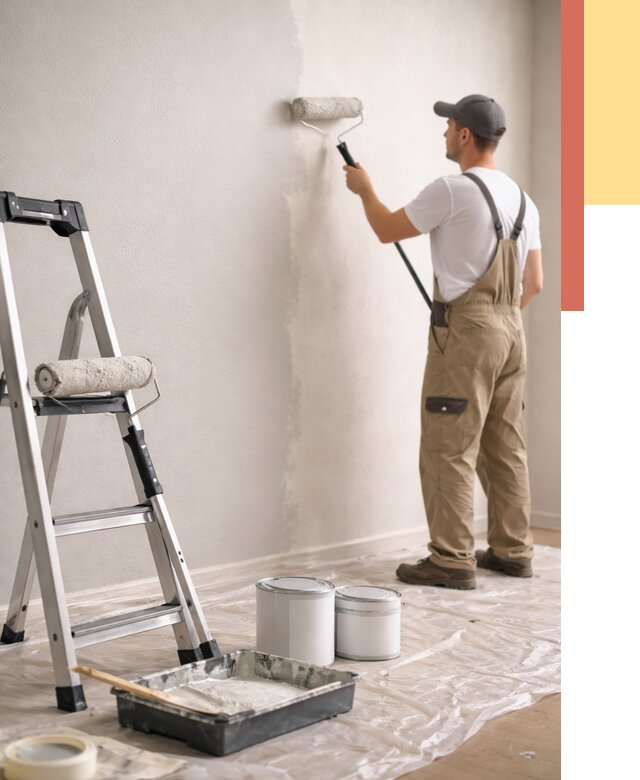 Покраска стен латексной краской в Пушкино от 4668 руб. за м2 | ОТДЕЛОЧНИК-Пшк