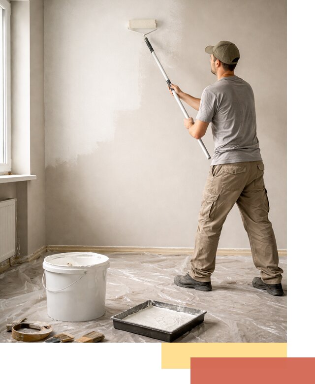 Покраска стен латексной краской в Пушкино качественно и быстро