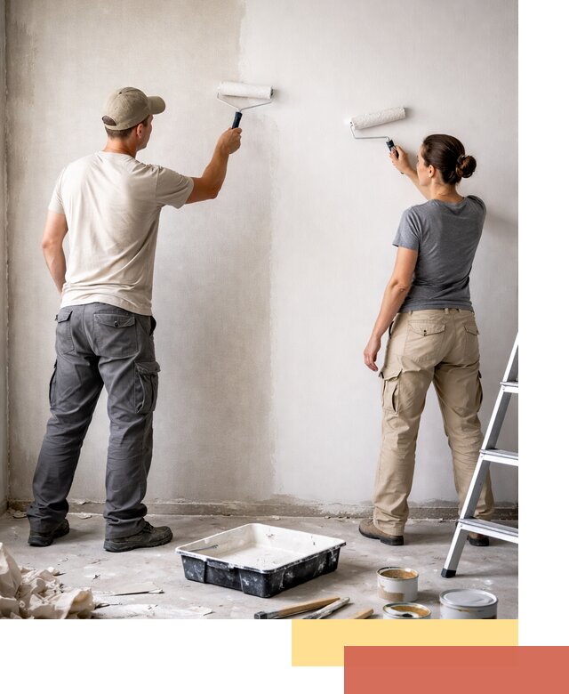 Окраска стен по стеклохолсту в Пушкино качественно и долговечно