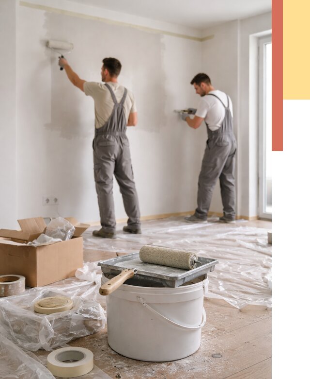 Покраска стен в квартире в Пушкино от 2593 руб/м2 — быстро и недорого | ОТДЕЛОЧНИК-Пшк