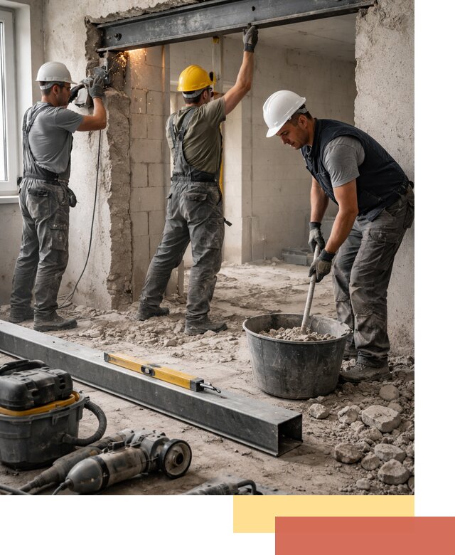 Создание проемов в стенах и несущих конструкциях в Пушкино