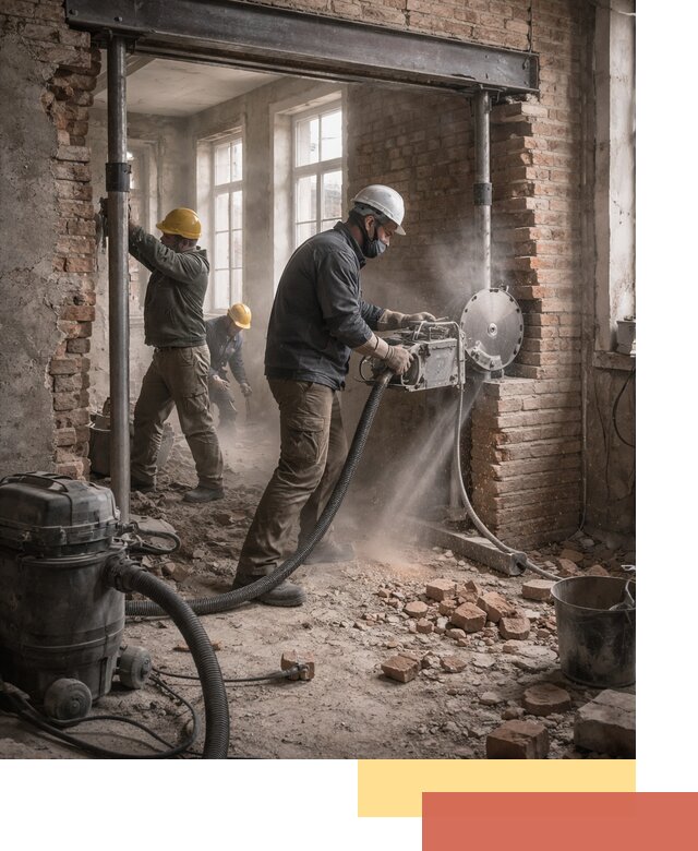 Прорезка проема в стене под дверной или оконный проем в Пушкино