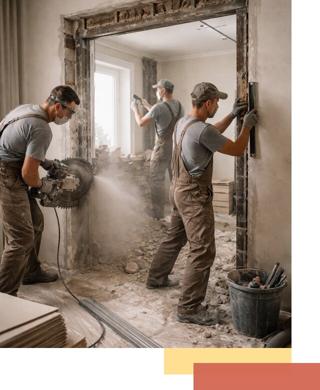 Расширение дверного проема под установку новой двери в Пушкино