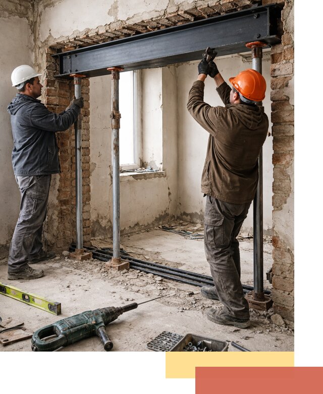 Усиление проема в стене в Пушкино для расширения и безопасности