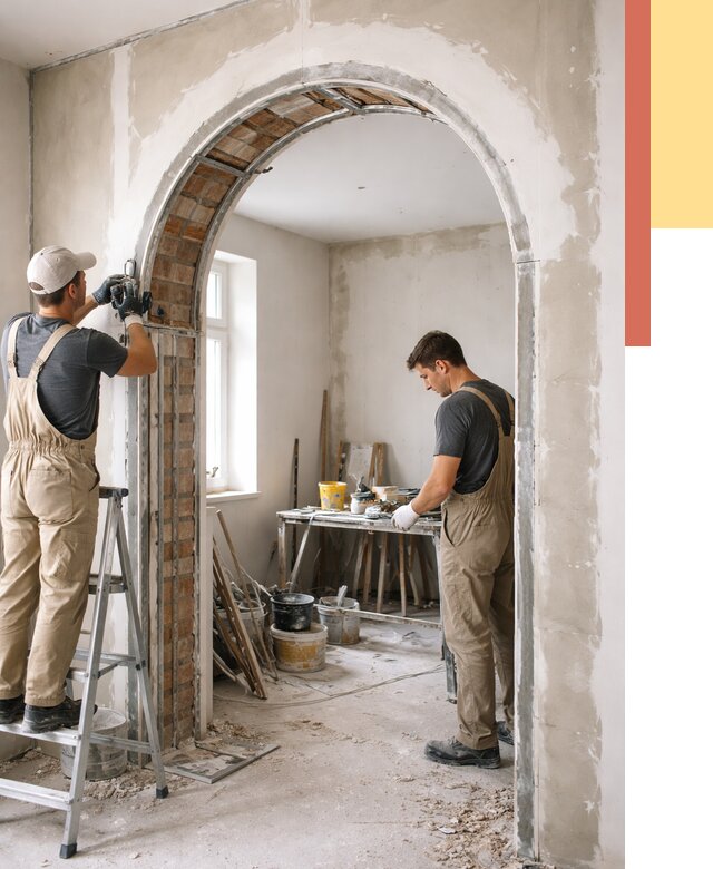 Устройство арочного проема в Пушкино от 9854 руб. под ключ — быстро и недорого | ОТДЕЛОЧНИК-Пшк