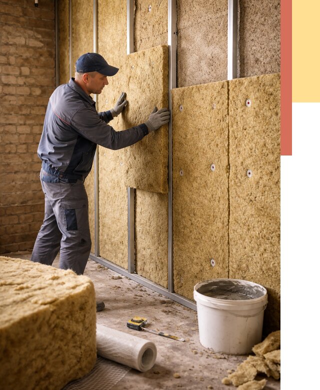 Утепление стен минватой в Пушкино от 1400 руб./м2 — недорого и быстро | ОТДЕЛОЧНИК-Пшк