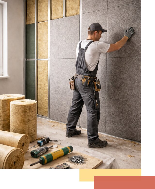 Профессиональная шумоизоляция стен в Пушкино для квартиры и офиса