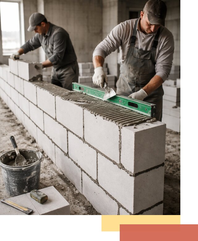 Кладка перегородок из газобетона в Пушкино быстро и качественно
