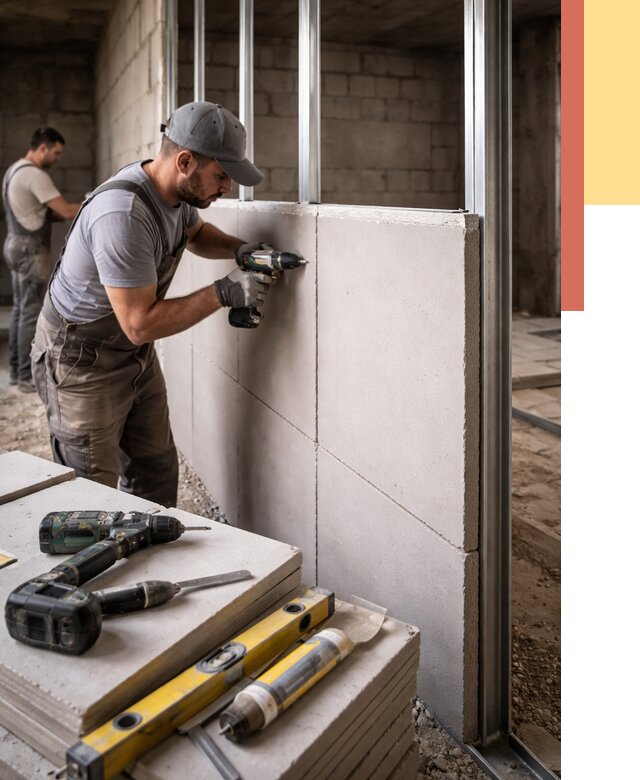 Кладка влагостойких перегородок ПГП в Пушкино от 1245 руб. под ключ | ОТДЕЛОЧНИК-Пшк