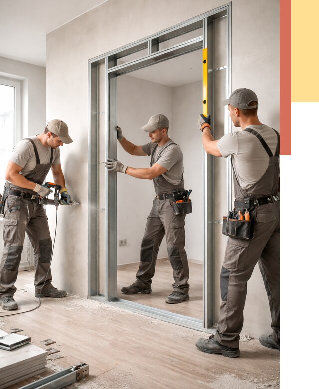 Устройство дверного проема в перегородке в Пушкино от 4668 руб. под ключ | ОТДЕЛОЧНИК-Пшк