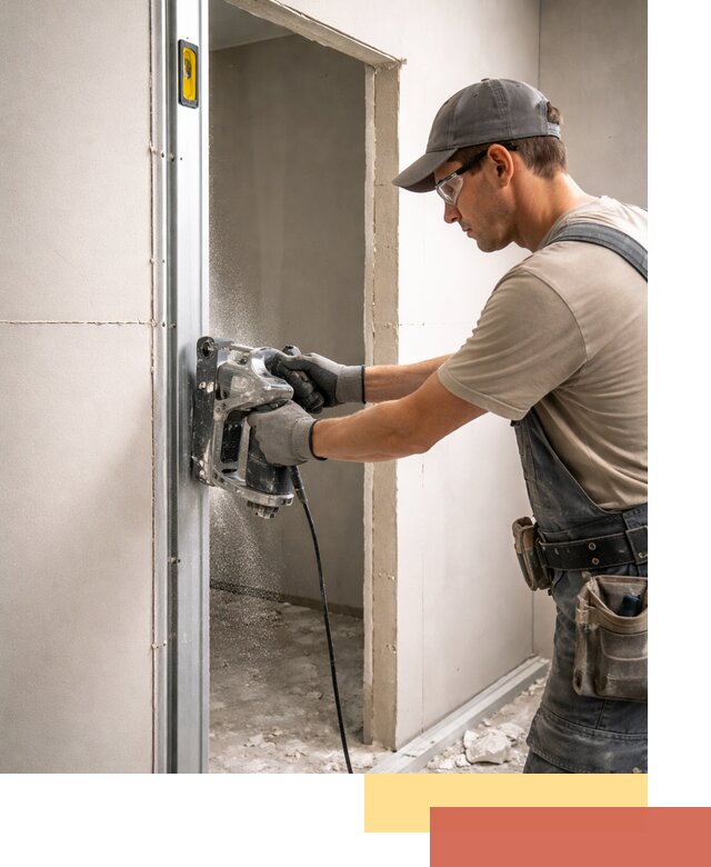 Устройство дверного проема в перегородке в Пушкино