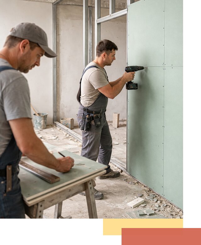 Перегородки из влагостойкого гипсокартона под ключ в Пушкино