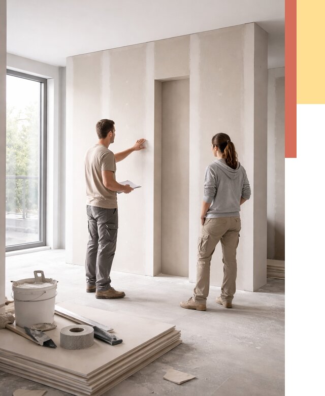 Зонирующая перегородка из гипсокартона в Пушкино от 2904 руб. под ключ | ОТДЕЛОЧНИК-Пшк