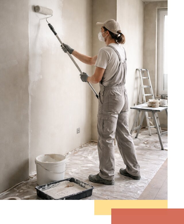 Покраска перегородок из гипсокартона в Пушкино качественно и недорого