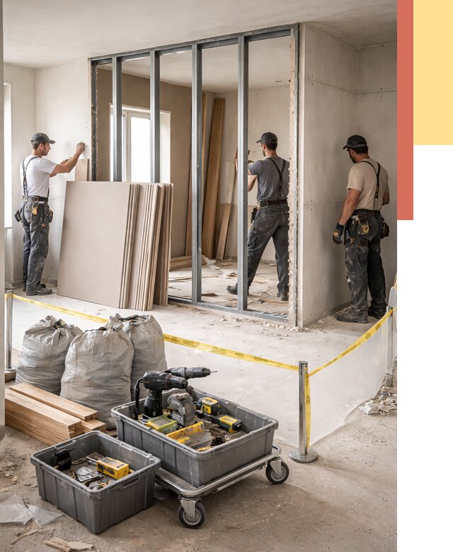 Перенос гипсокартонной перегородки в Пушкино под ключ от 4668 руб. | Демонтаж и монтаж – ОТДЕЛОЧНИК-Пшк