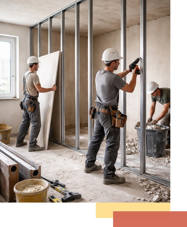 Перенос гипсокартонной перегородки в Пушкино профессионально и быстро