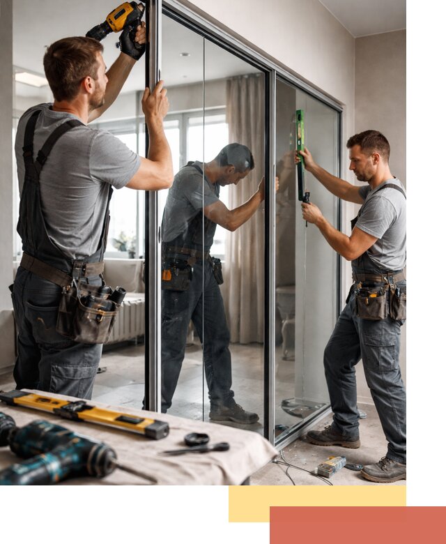 Каркасные стеклянные перегородки под ключ в Пушкино